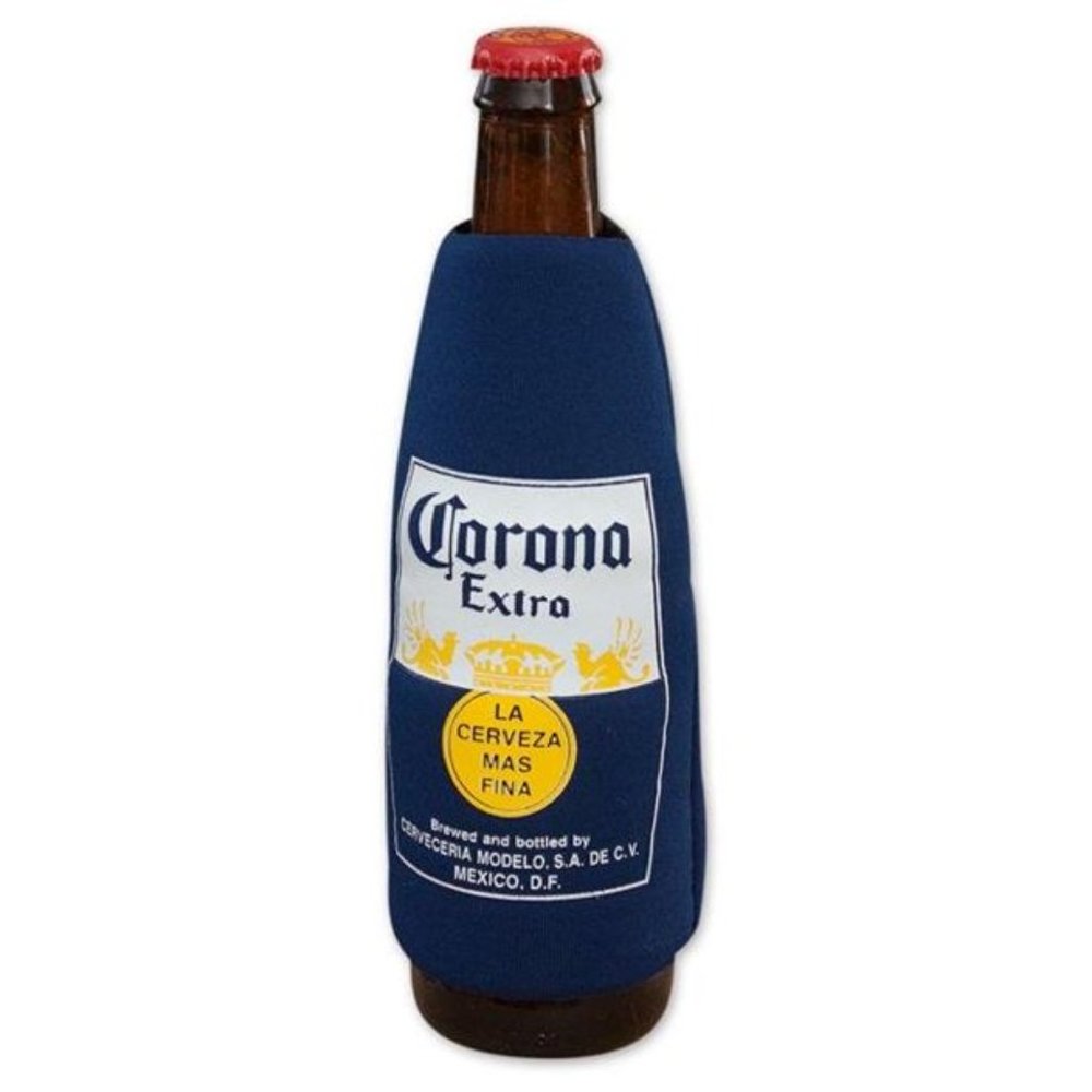 Corona Extra - Corona Light. -  Navy Blue Bottle Sleeves. (4 count)